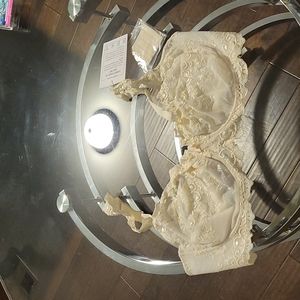 NWT ivory/cream lace bra